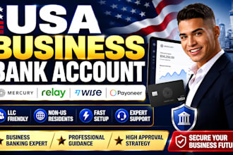 usa bank creation wise, relay, mercury, payoneer, business bank for usa llc