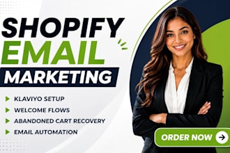 setup shopify email marketing, klaviyo automation, abandoned cart, flows