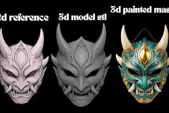 custom 3d mask, 3d print and paint, ship cosplay 3d mask, anime mask 3d props