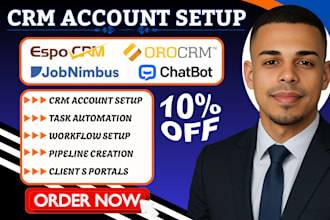 integrate chatbot espocrm orocrm jobnimbus for b2b hvac or cleaning business