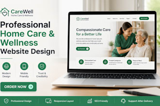 design a professional home care and wellness website design