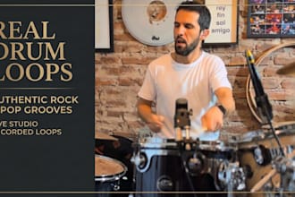 deliver premium acoustic drum loops for rock and pop