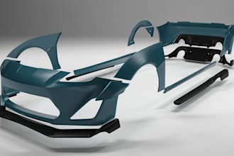 design body kit, widebody kit for bmw car, toyota, bumper, fender, spoiler cad