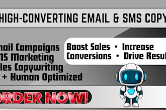write high converting ai email and SMS marketing copy to drives sales