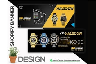 design shopify store banner any web banners, hero image design website header