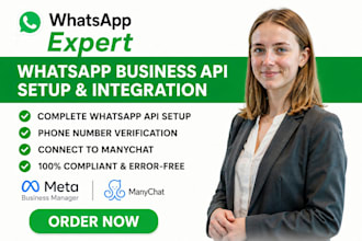 set up whatsapp business API and connect it to manychat