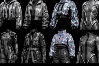 create realistic 3d second life clothing garment fashion mockup clo 3d rigging