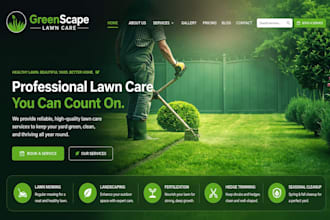 fix build squarespace landscaping website lawn care website gardening website