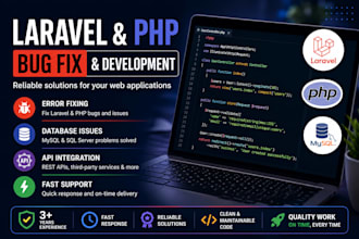 fixing errors and bugs in laravel and PHP