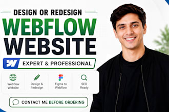 design interactive webflow website, figma to webflow development webflow website