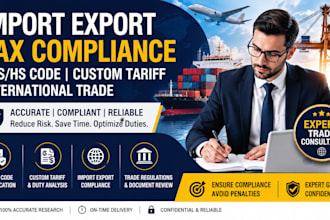 provide customs compliance, hs code classification and import export consulting