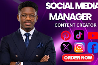 be your professional social media manager and content creator for brand growth