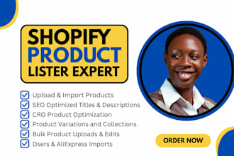 be your shopify product lister and cro optimized product listing expert