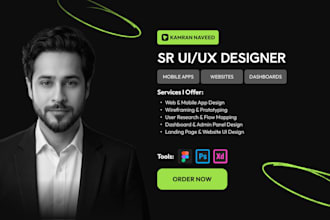design a modern, userfriendly uiux for mobile app, website, saas and dashboard