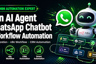 n8n automation n8n ai agent n8n workflow n8n whatsapp chatbot api integration