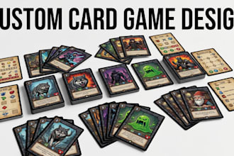 design custom card game, board game and trading card designs