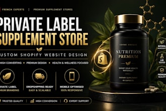 do french private label supplement shopify store supplement website