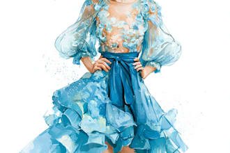 draw a fashion illustration or sketch of clothes