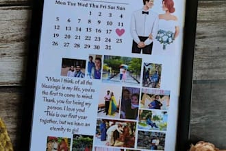 design elegant wedding anniversary photo frame for couples