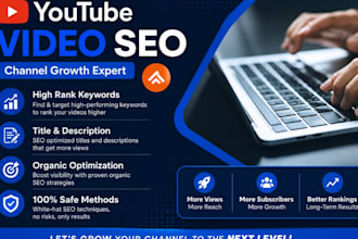 be your youtube channel manager and SEO expert