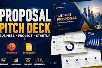 design proposal pitch deck business proposal deck startup pitch deck
