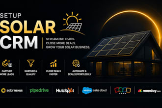 setup solar crm solarnexus pipedrive hubspot salesforce sales cloud zoho monday