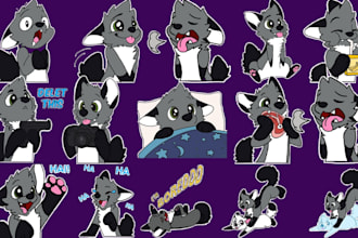 draw furry telegram stickers, nsfw furry stickers, animated discord stickers GIF