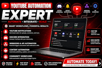 setup youtube automation and custom integration workflows