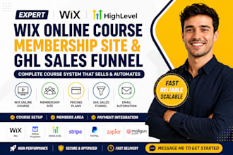 wix online course wix membership site ghl sales funnel wix website redesign