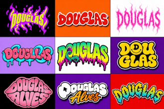 design an exclusive graffiti logo in urban street art style