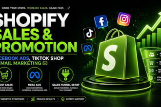 shopify sales, shopify promotion with sales funnel, ecommerce marketing