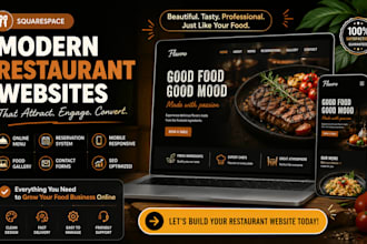 design a modern squarespace restaurant website