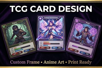 design tcg trading card games, card template, custom tcg with card frame