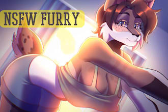 draw custom furry art, fursona and anthro oc commission sfw and nsfw