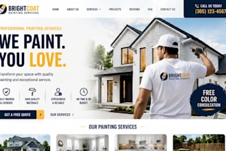 design wix painting contractor website house painter interior exterior website