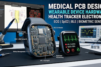 create medical pcb, wearable device and health tracker hardware