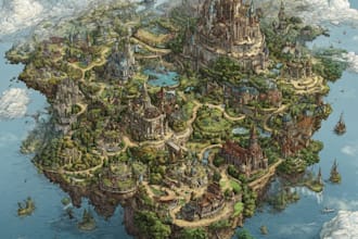 map illustration, map design, 2d vector map, sag, travel