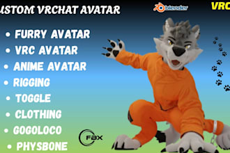 edit custom furry vrchat avatar 3d vtuber model 3d furry model for animaze