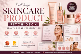 design skincare product pitch deck beauty brand presentation