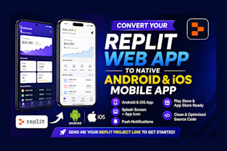 convert your replit web app to native android and ios mobile app