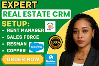 setup real estate crm rent manager salesforce  resman copper
