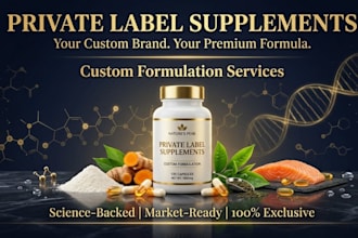 design a custom vitamin and supplement formulation for your ecommerce brand