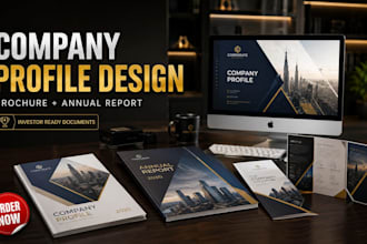 design company profile, brochure, annual report and offering memorandum