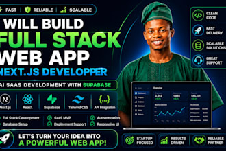 build full stack ai website next js developer saas developer with react supabase