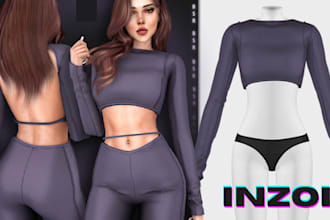 create custom content, character, clothes for the sims 4 cc with inzoi