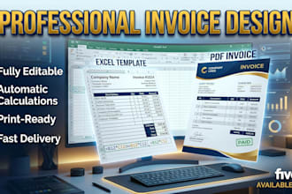 design a professional editable invoice receipt, microsoft excel letterheads