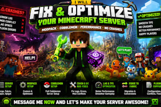 fix optimize minecraft modpack crash, cobblemon server setup, mod minecraft