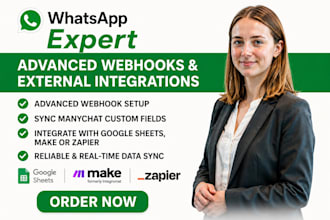 build manychat webhooks and sync custom fields with zapier and make