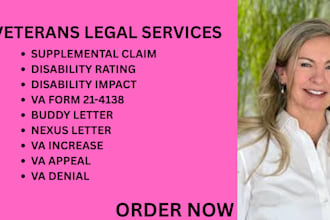 be your lawyer and help with VA disability claims, appeal, and veterans benefits