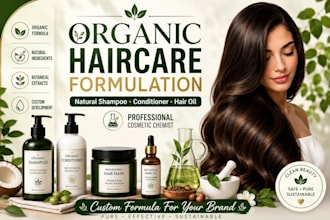 create natural organic haircare formulations for your brand